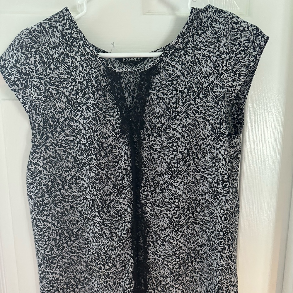 Express lace ruffle blouse